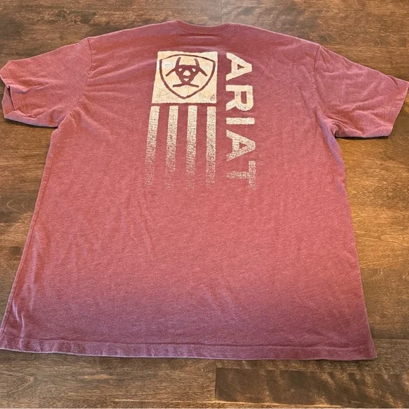Ariat Men's Maroon T-Shirt - Picture 5 of 5
